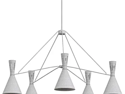 Ramsey 5 Light Round Chandelier By Arhaus 3D model