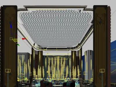 hotel lobby bar 3D model