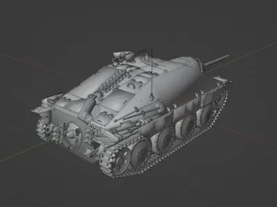 Hetzer Low-poly 3D model