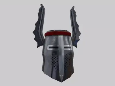 Medieval Jousters Helm Low-poly 3D model