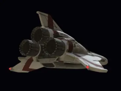 Viper Galactica Low-poly 3D model