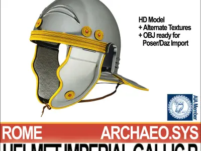 Ancient Roman Helmets Collection A  3D Model Pack