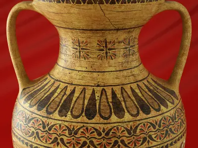 Ancient Vase Low-poly 3D model