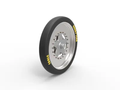 Front wheel from dragster 3D model