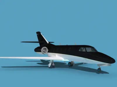 Dassault Falcon 20 V09 3D model