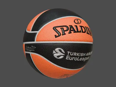 Spalding Euroleague Legacy TF 1000 Basketball Ball 3D model
