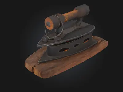 Antique Coal Iron  A Glimpse Into the Past of Household Tools 3D model