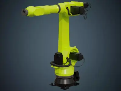 Industrial Robot 4 Basic Low-poly 3D model