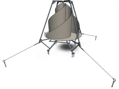 Wind turbine vertical silent 3D model