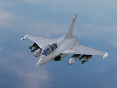 Dassault Rafale C - Rigged - High Resolution Cocpit Low-poly 3D model