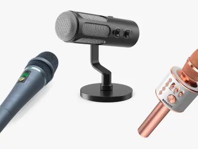 Wireless Microphones Collection 3D model