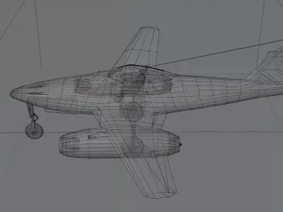 Messerschmitt ME-262 Schwalbe Low-poly 3D model