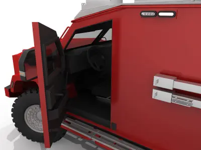 Fire fighting vehicle 3D model
