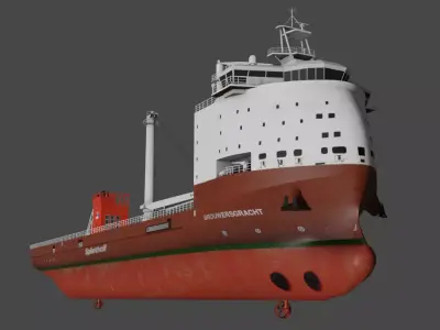 Multipurpose Heavy Lift Vessel BROUWERSGRACHT Low-poly 3D model