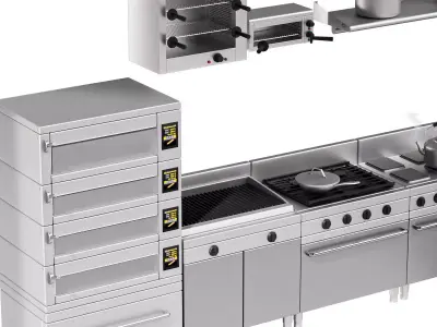 A set of equipment for cafes and restaurants 01 3D model