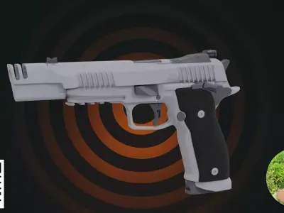 Modern Tactical Sidearm - Custom Edition 3D model