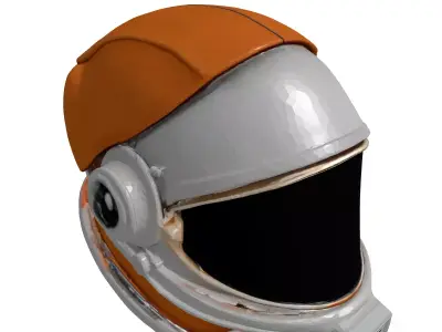 Retro Space Helmet Isolated 3D 3D model