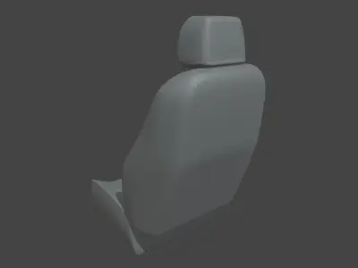 Car Seat 011 Low-poly 3D model