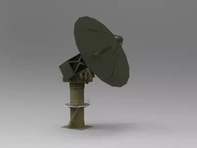 military antenna 3D model purchase
