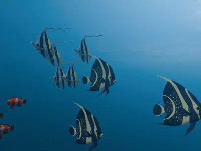 Ocean underwater scene setup 3D Model 3D model