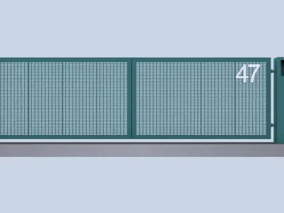 Modern Turnable Gate Low-poly 3D model