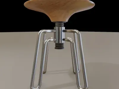 Phillips Industrial Stool Chair by Sollos 3D model