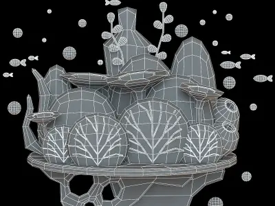 stylized nature 3D model
