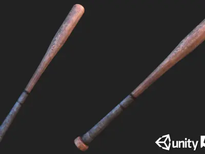 Modded Baseball Bats Vol 1 Low-poly 3D model