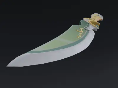 Blade moon Low-poly 3D model