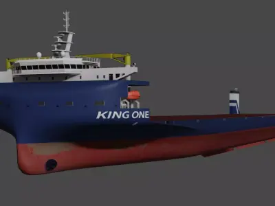 Heavy Deck Carrier KING ONE Low-poly 3D model