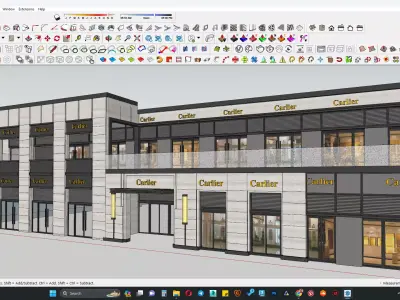 Shopping mall retail 3d model 3D model