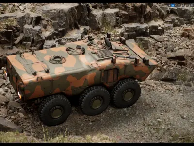Armored Brazilian Vehicle - VBTP Guarani  Low-poly 3D model