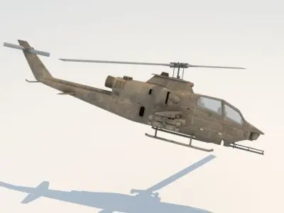 Cobra Helicopter  Low-poly 3D model