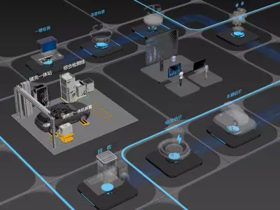 Smart Energy Digital Twin Scene 3D model