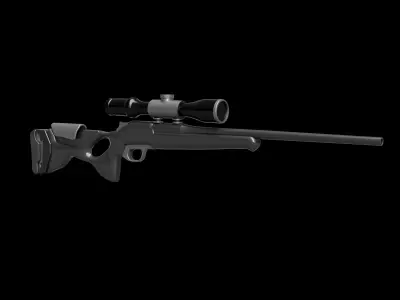 Blaser R8 gun Low-poly 3D model