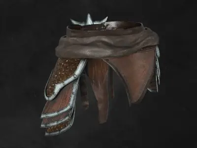 Samurai Warrior Belt Armor Asset Low-poly 3D model