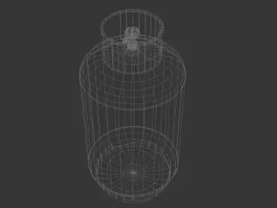 gas cylinder 27L PBR 4K game ready Low-poly 3D model