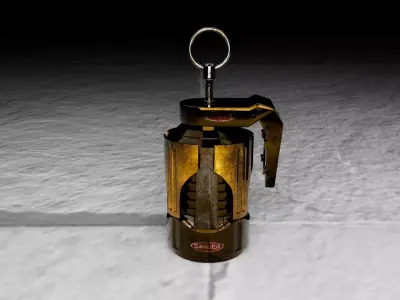 smoke grenade Low-poly 3D model 3