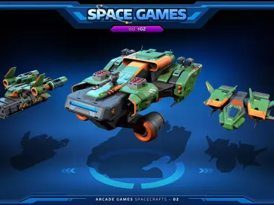SPACE Games Vol-02 Low-poly 3D model