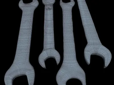 Wrenchs Middle Poly 3D model