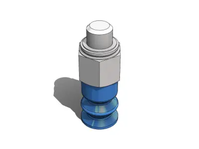 Ventosa Duplo Festo VASB 8 M5 NBR Double Bellows Suction Cup 3D model