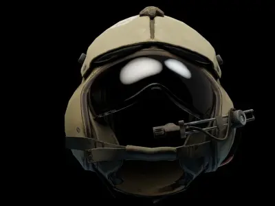 Military helmet with goggles  3D model
