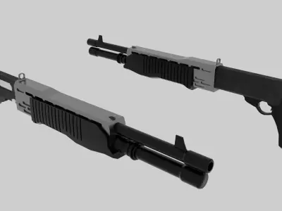MidPoly Franchi SPAS 12 Low-poly 3D model