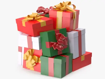 Present Gift Boxes 3D model