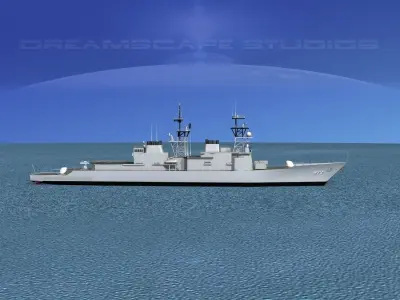 Spruance Class DD972 USS Oldendorf 3D model