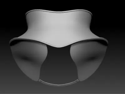 High-poly model Neck armor 3D model