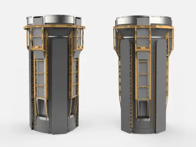 sci-fi Architecture kitbash 3 3D model