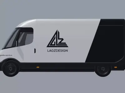 Delivery Van - Low poly Low-poly 3D model