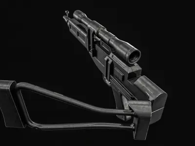 Starwars AT-AT Driver Blaster Rifle Low-poly 3D model