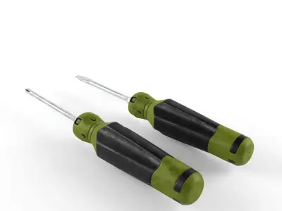 Phillips and Straight Screwdriver 3D model